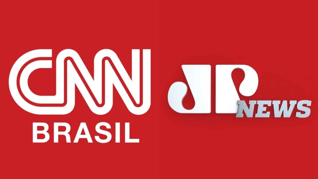 Logos da CNN Brasil e Jovem Pan News