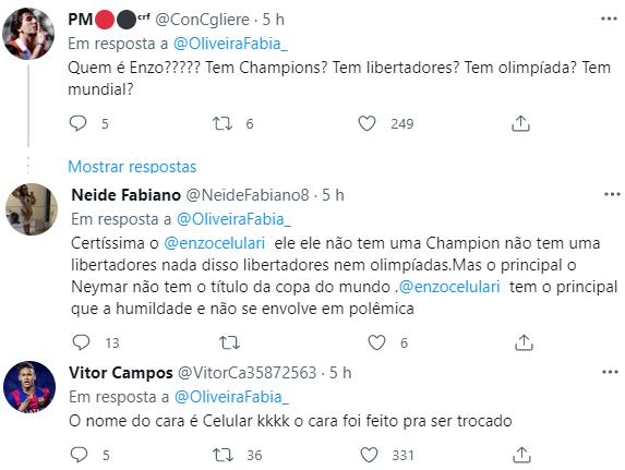 Enzo Celulari reage a comentário com ofensa a Neymar