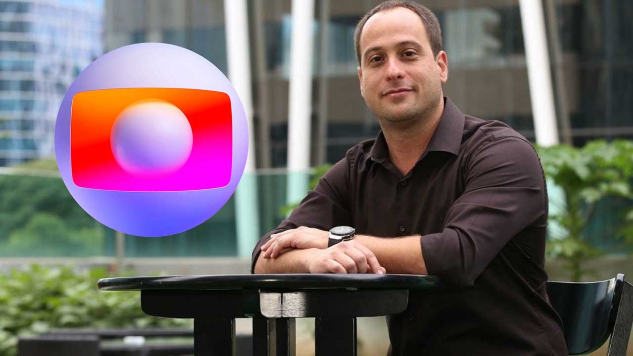 Paulo Marinho em montagem com o logo da Globo