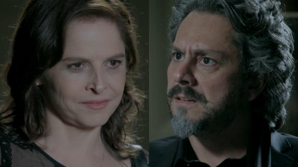Drica Moraes e Alexandre Nero em cena da novela Império, em reprise na Globo