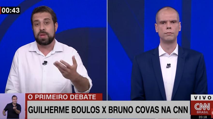 Guilherme Boulos e Bruno Covas na CNN Brasil