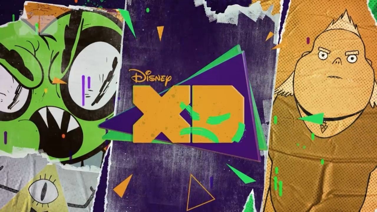 Desenhos do Disney XD com logo do canal
