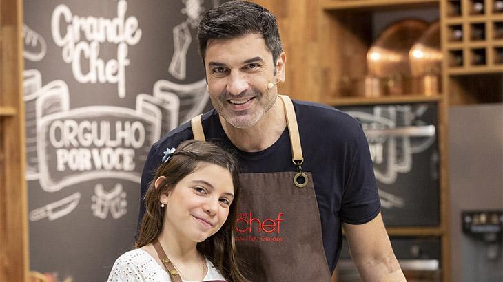 Edu Guedes e a filha, Maria Eduarda, no The Chef