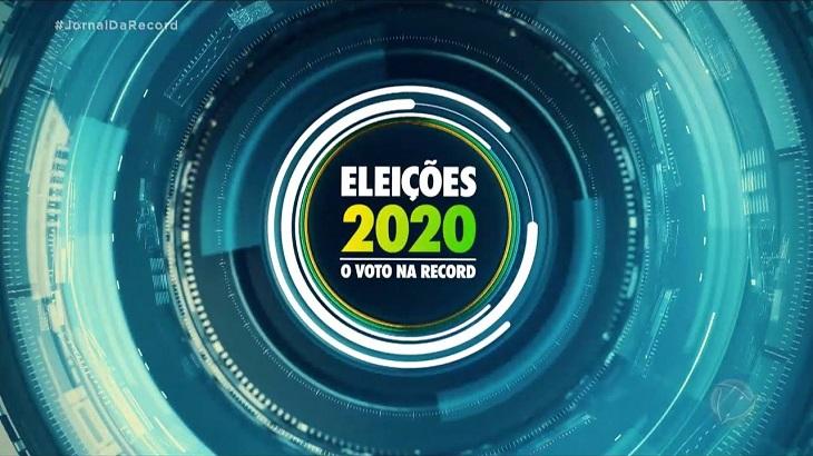 Logotipo da cobertura das eleições 2020 da Record