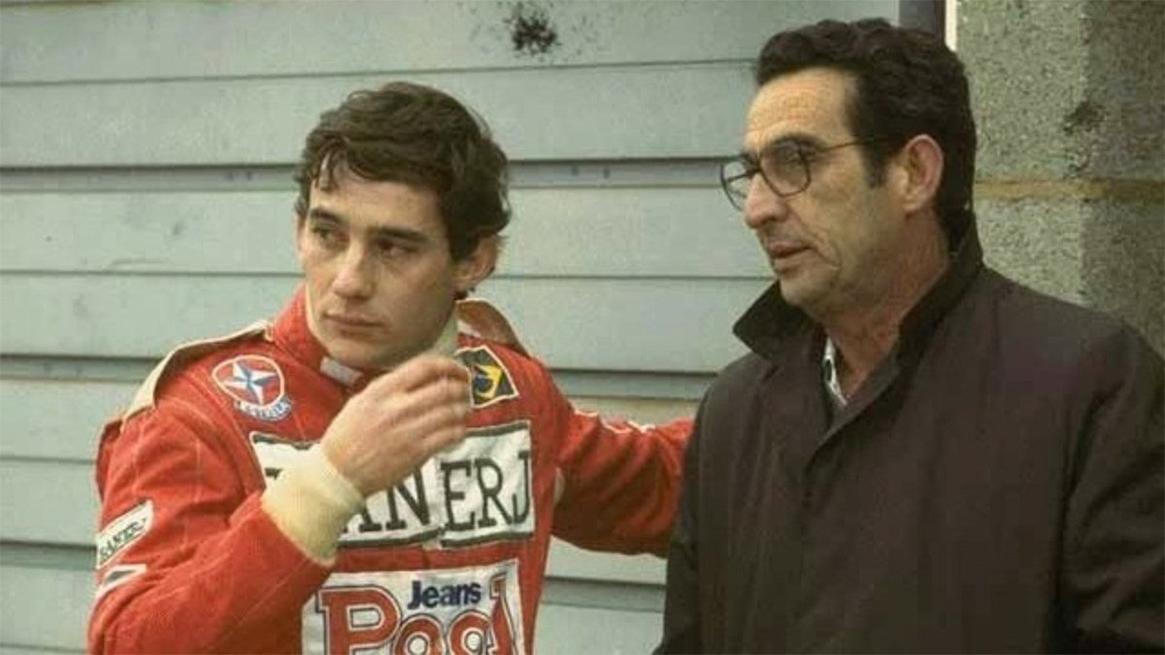 Ayrton Senna ao lado do pai, Miltão