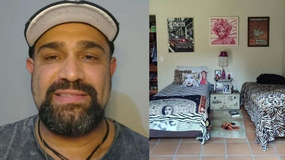Evandro Santo, o Christian Pior, exibiu, em rede social, foto de seu quarto em clínica de reabilitação contra as drogas