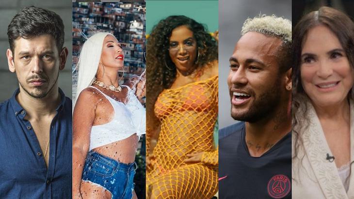 Neymar, Valesca, Anitta, Regina Duarte e João Vicente de Castro