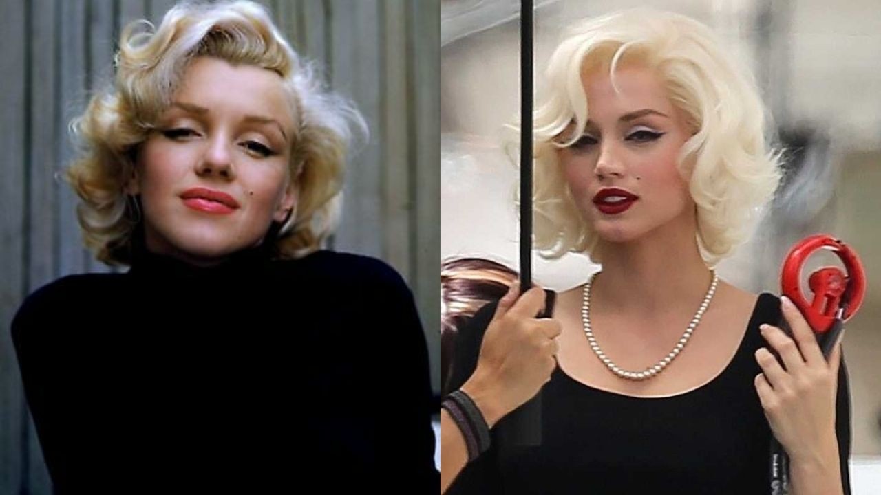 Marilyn Monroe original e a atriz Ana de Armas