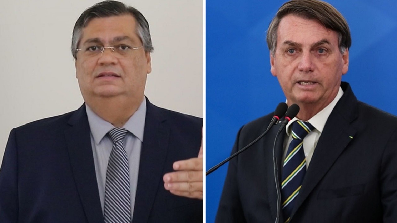 Flávio Dino e Bolsonaro em montagem
