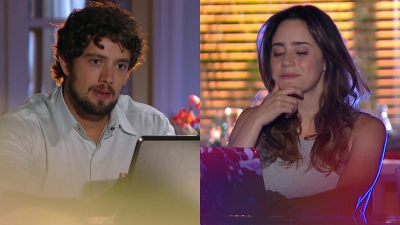 Rafael Cardoso e Fernanda Vasconcellos em cena da novela A Vida da Gente, em reprise na Globo