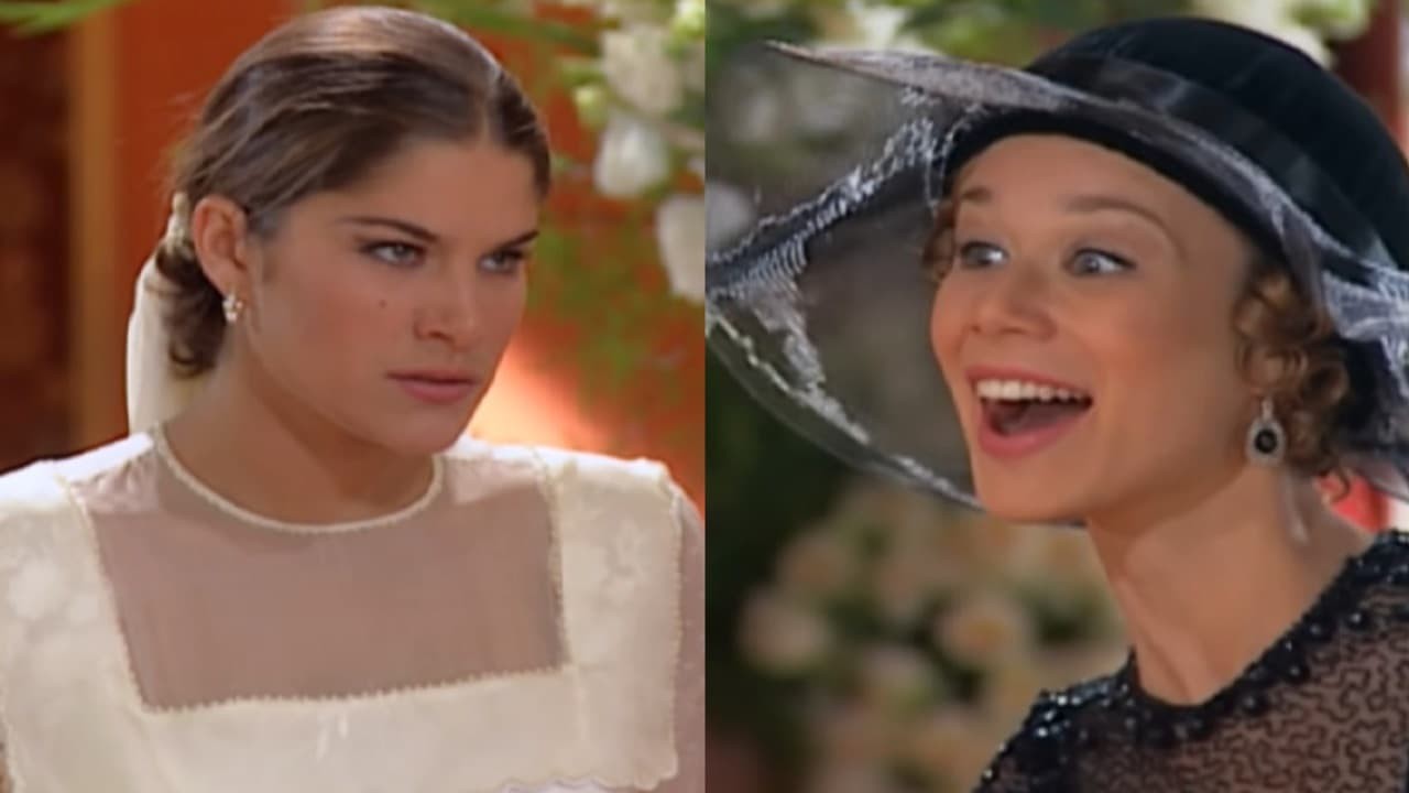 Priscila Fantin e Mariana Ximenes como Olga e Ana Francisca na novela Chocolate com Pimenta, em reprise na Globo