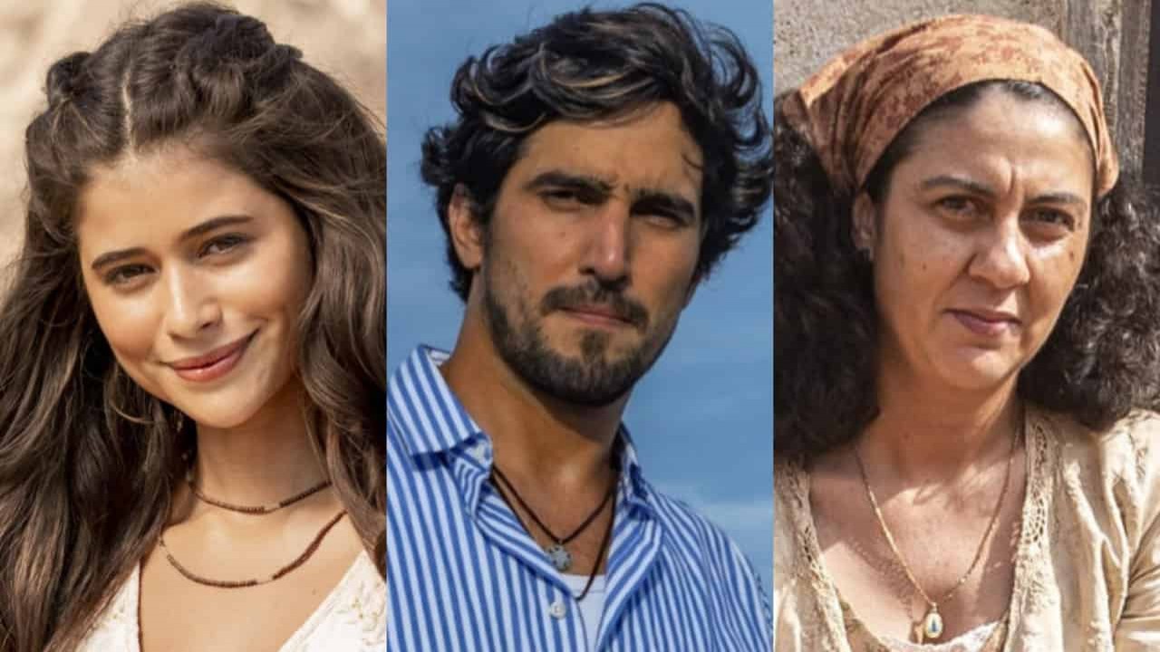 Isadora Cruz, Renato Góes e Clarissa Pinheiro em Mar do Sertão, próxima novela das 18h da Globo