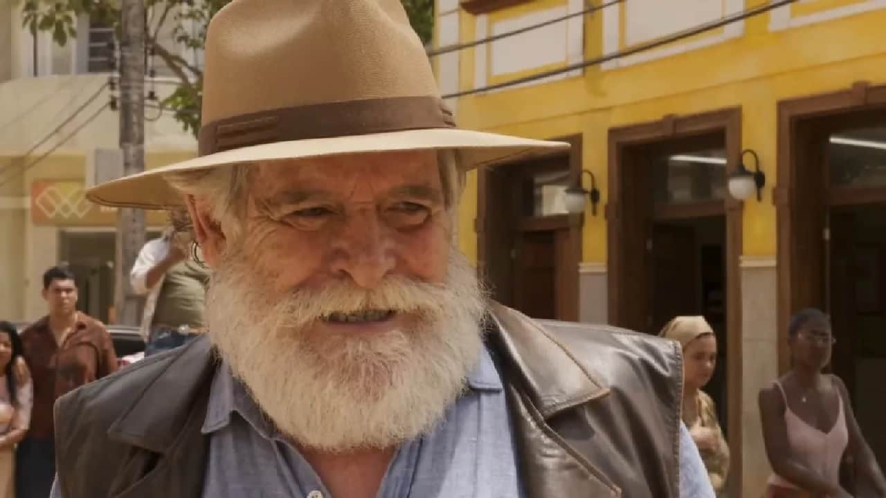 José de Abreu como Coronel Tertúlio em cena da novela Mar do Sertão, em exibição na Globo