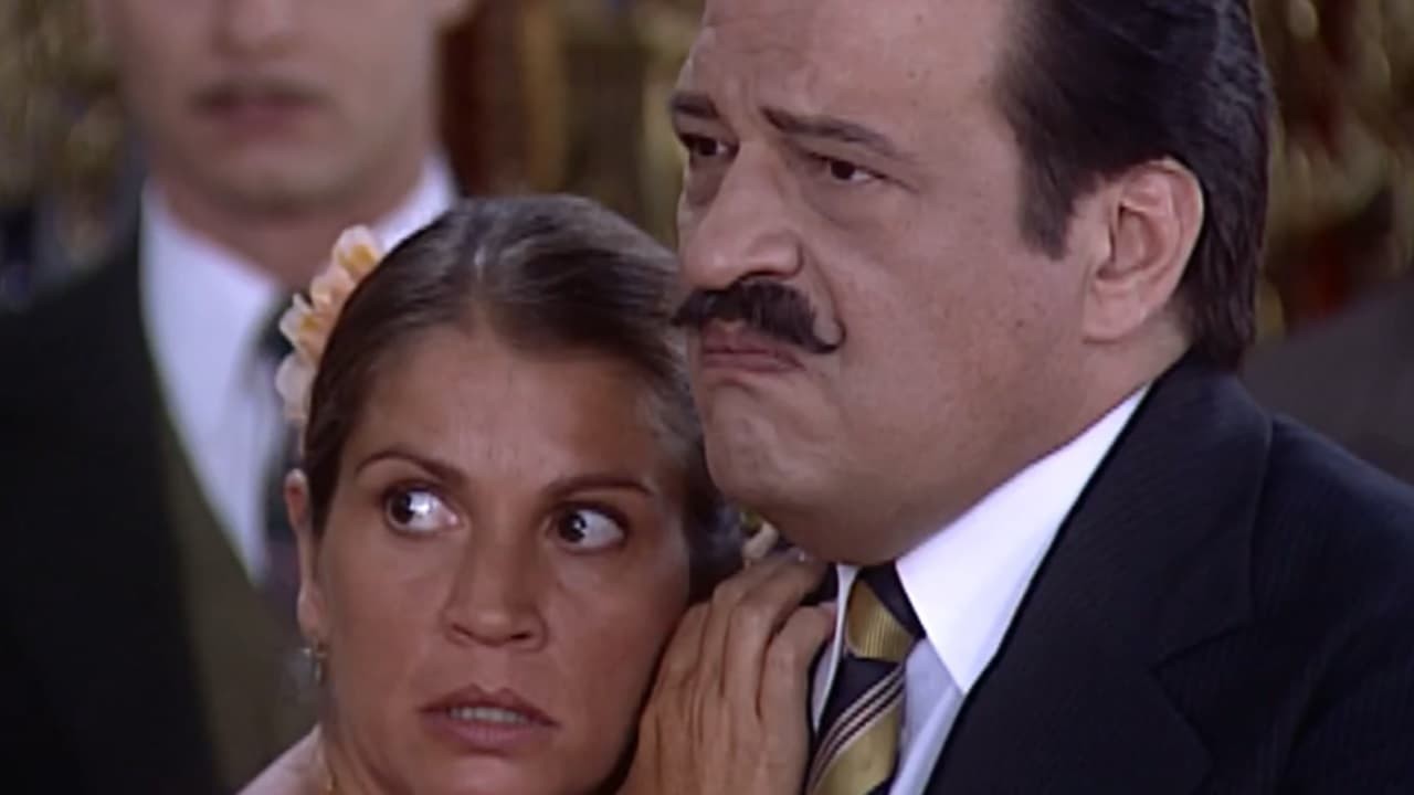 Tássia Camargo e Luis Melo como Joana e Batista na novela O Cravo e a Rosa, em reprise na Globo