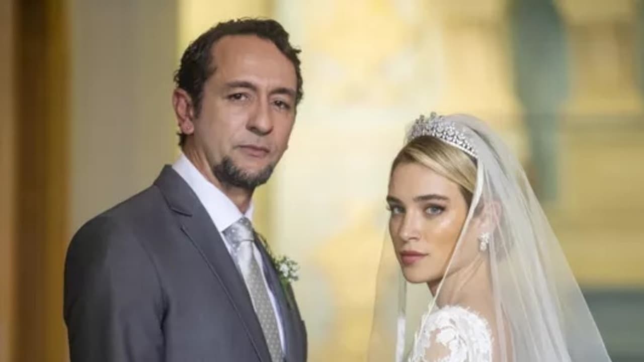 Irandhir Santos e Marcela Fetter como José Lucas e Érica na novela Pantanal, em exibição na Globo