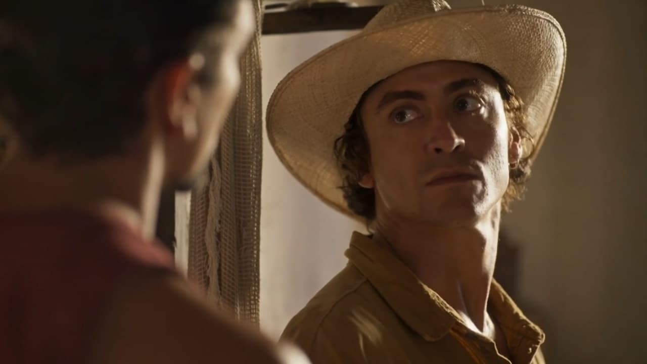 Jesuíta Barbosa como Jove em cena da novela Pantanal, em exibição na Globo