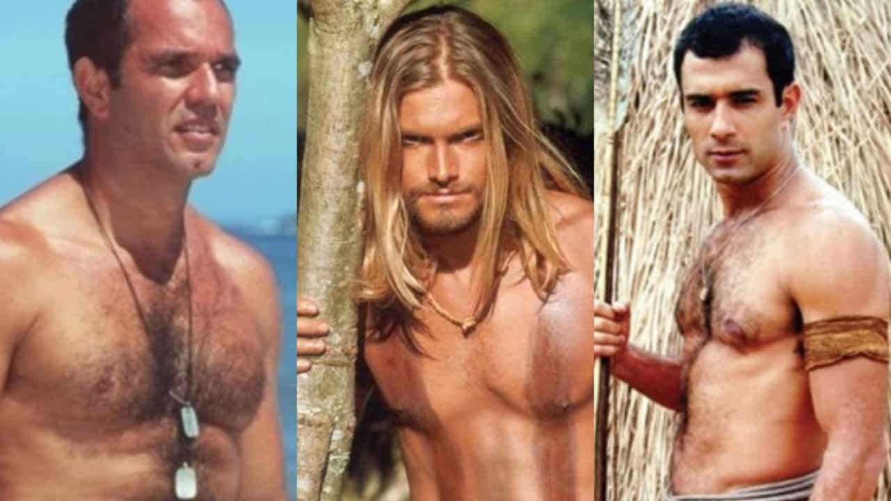 Humberto Martins, Cláudio Heinrich e Marcos Pasquim na novela Uga Uga, exibida pela Globo entre 2000 e 2001