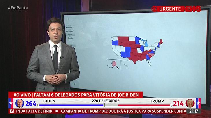 O jornalista Tiago Eltz informa sobre a apuração da eleição presidencial nos EUA