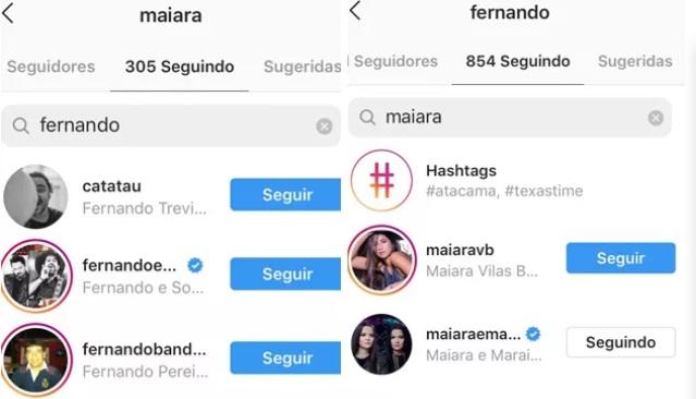 Maiara e Fernando não se seguem mais no Instagram e ela deleta fotos do casal