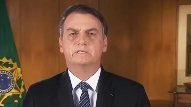 Jair Bolsonaro em pronunciamento