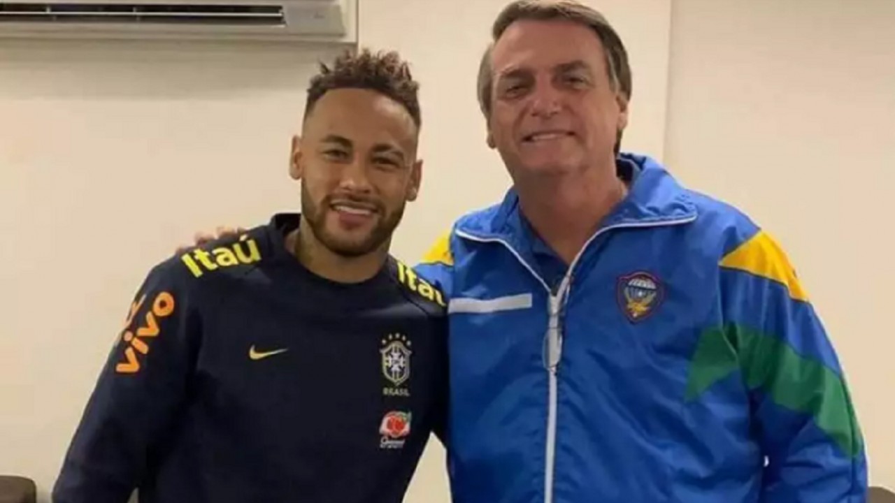 Neymar e Bolsonaro em foto