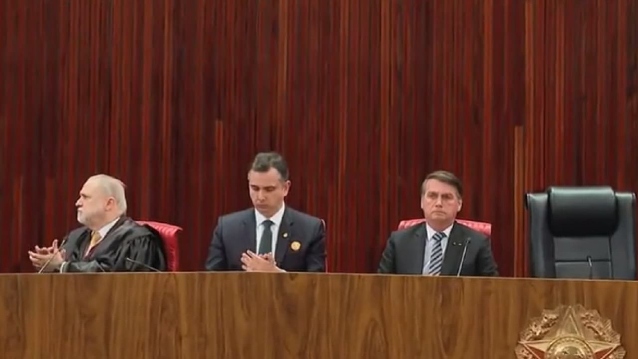 Jair Bolsonaro na posse do ministro Alexandre de Moraes