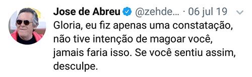 José de Abreu volta a rebater Lacombe: \"Uso meu direito de livre expressão\"
