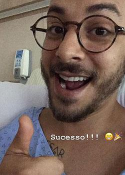Junior Lima comemora resultado após cirurgia: \"sucesso\"