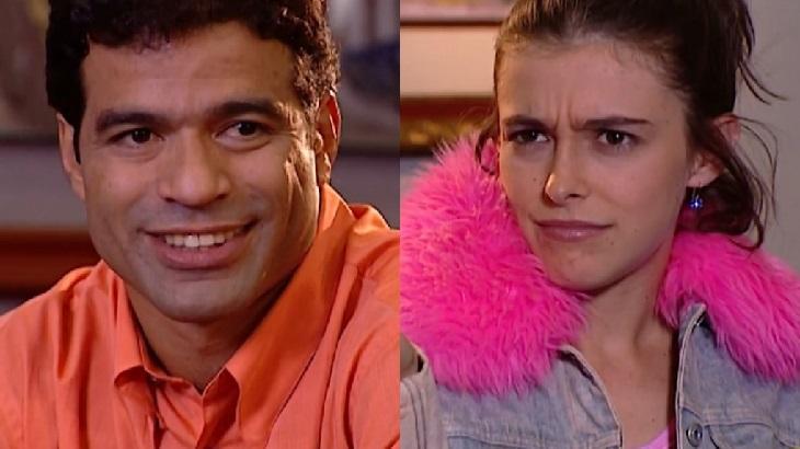 Raí e Julia Feldens em cena da novela Laços de Família, em reprise na Globo