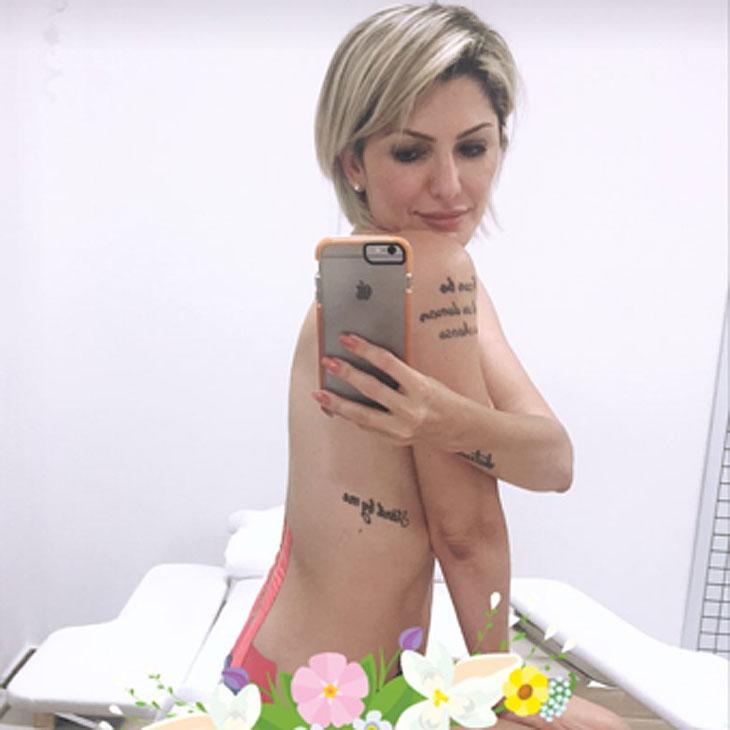 Antonia Fontenelle exibe tatuagens em foto de topless