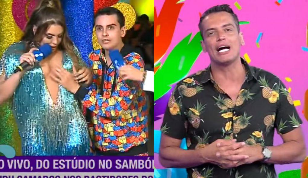 Simony, Dudu Camargo e Leo Dias no Carnaval da RedeTV
