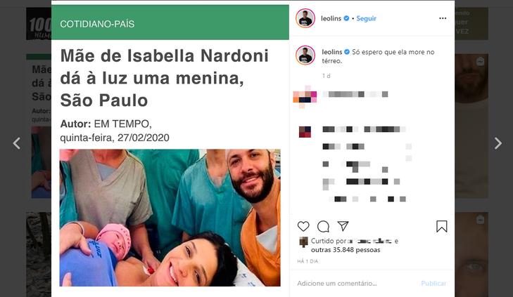 Leo Lins faz piada com mãe de Isabella Nardoni e é criticado: \"Desrespeito\"