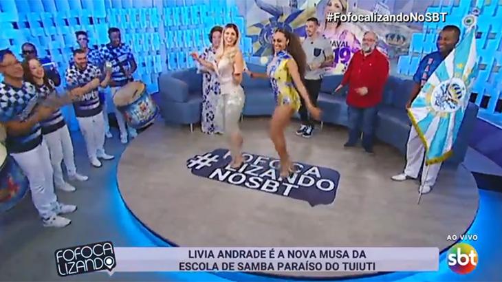 Lívia Andrade será musa no Carnaval do Rio e termina \"Fofocalizando\" sambando com bateria