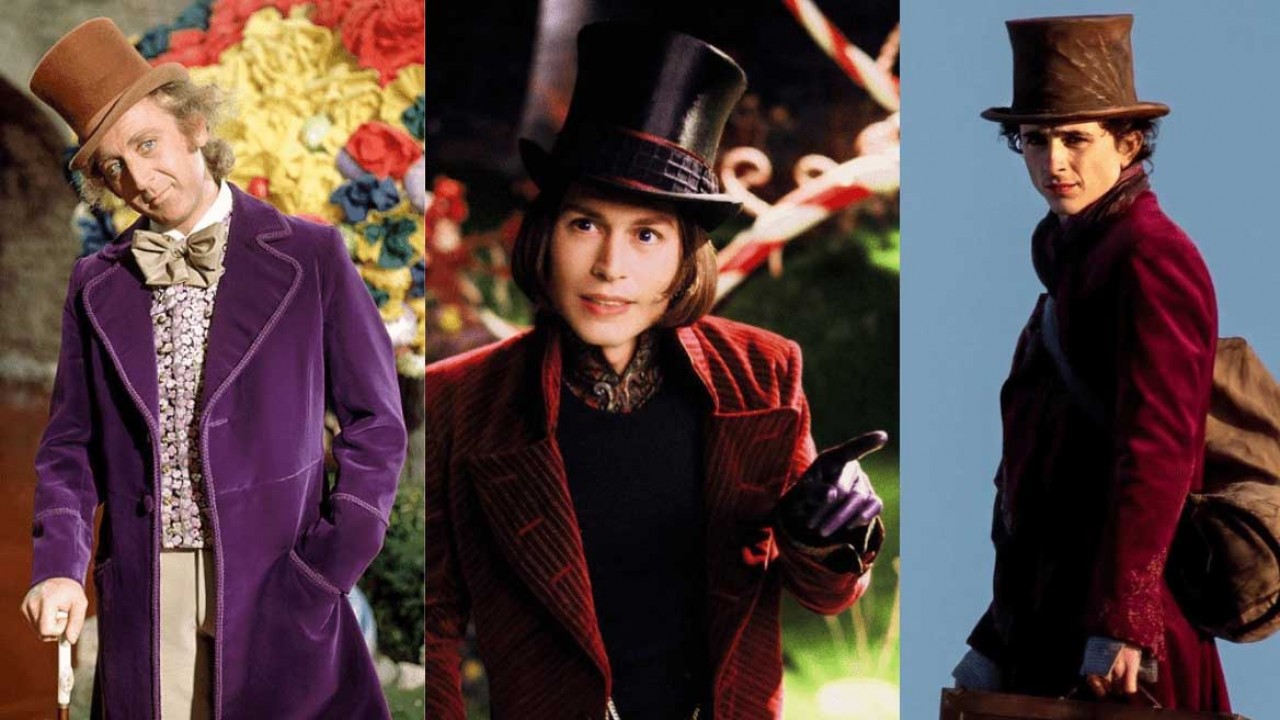 As três versões de Willy Wonka nas telonas
