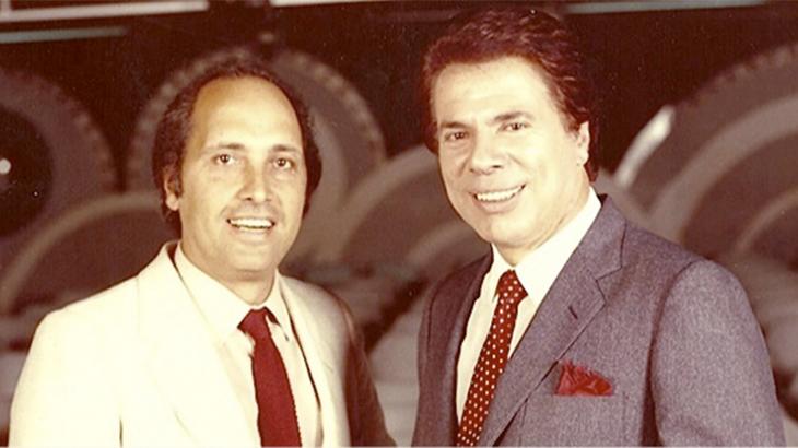 Luciano Callegari e o apresentador Silvio Santos
