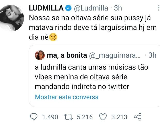 Ludmilla é detonada após comentário considerado machista por internautas