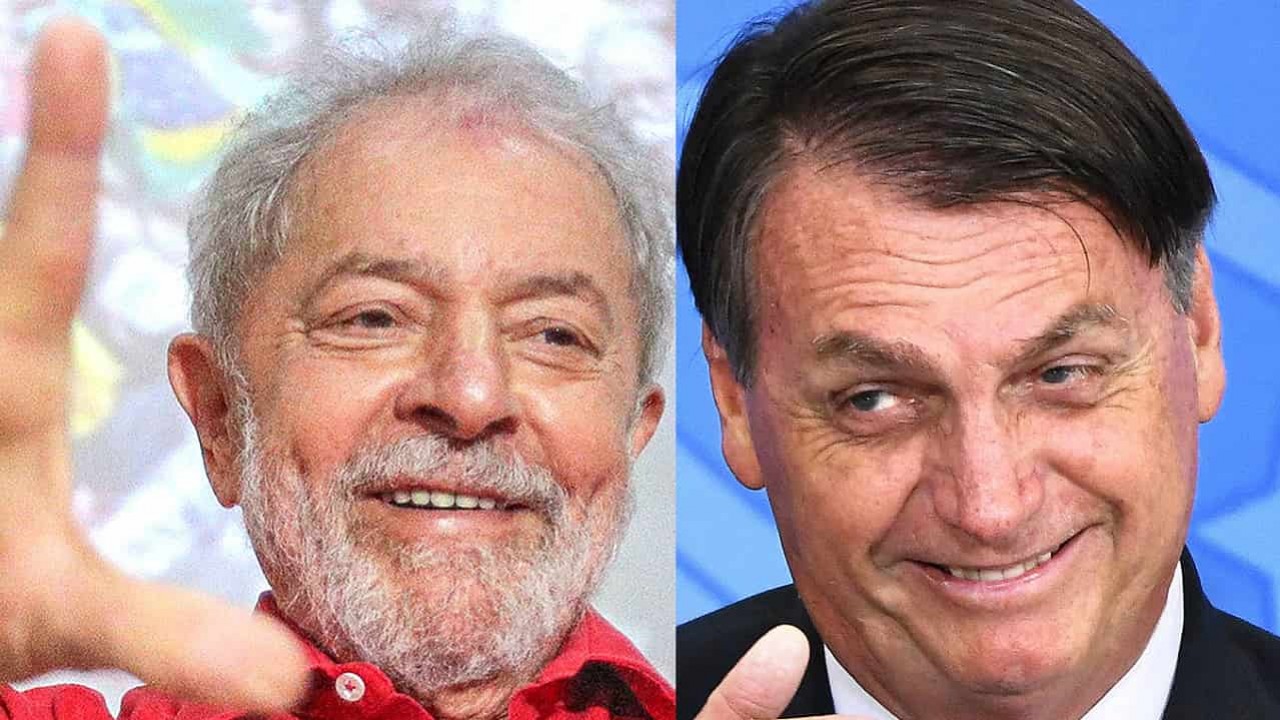 Lula e Bolsonaro em foto montagem