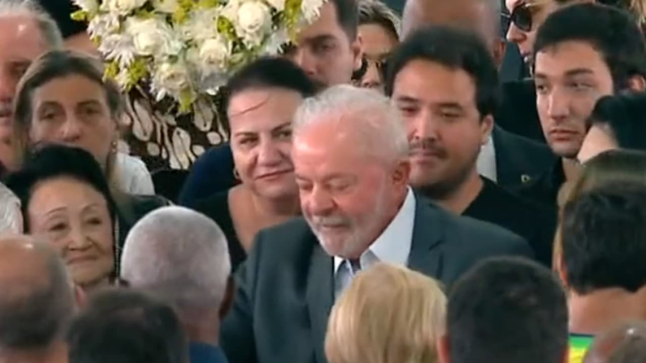 Lula no velório de Pelé