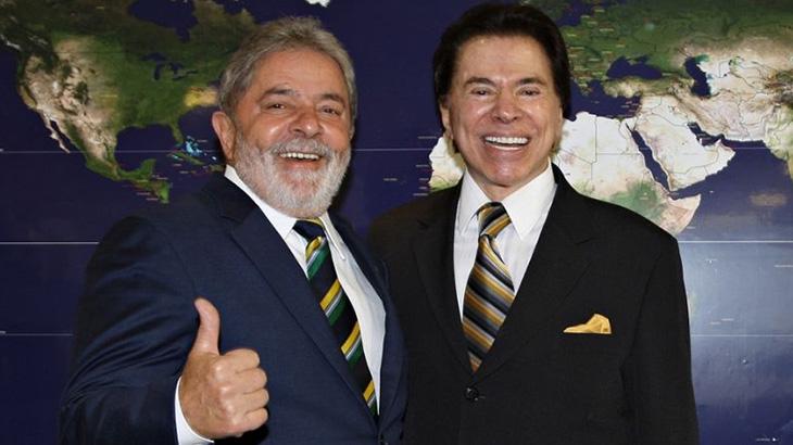Silvio Santos visitou o ex-presidente Lula no Palácio do Planalto, em 2010