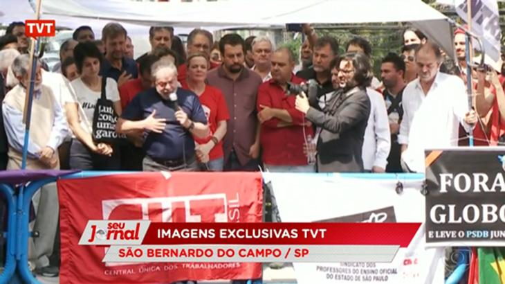 Na prisão de Lula, Globo usa temida vinheta de Plantão em quantidade histórica