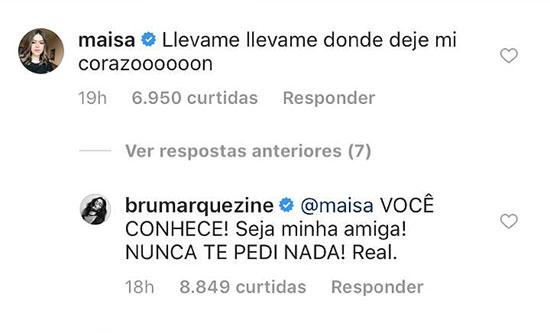 Bruna Marquezine faz pedido especial para Maisa: \"seja minha amiga\"