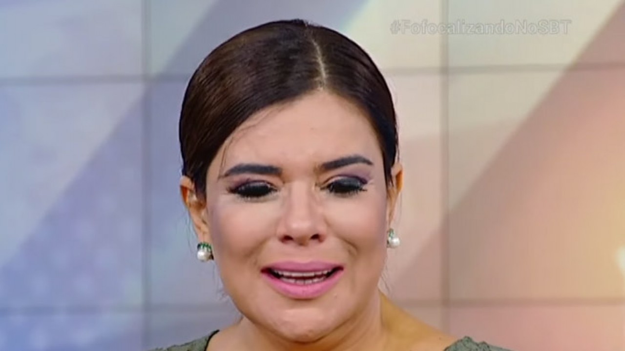 Mara Maravilha chorando ao vivo no SBT