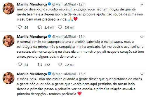 Marília Mendonça relembra bullying após assistir \"13 Reasons Why\"