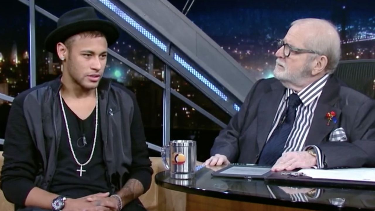 Neymar e Jô Soares quando jogador foi entrevistado pela segunda vez 