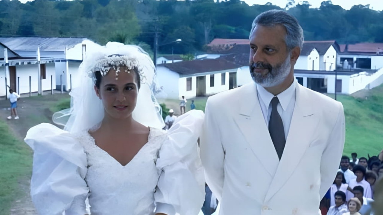 Antonio Fagundes e Adriana Esteves na novela Renascer