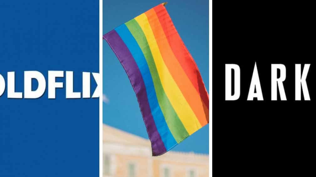 Logos de Oldflix, LGBTFlix e Dark Flix
