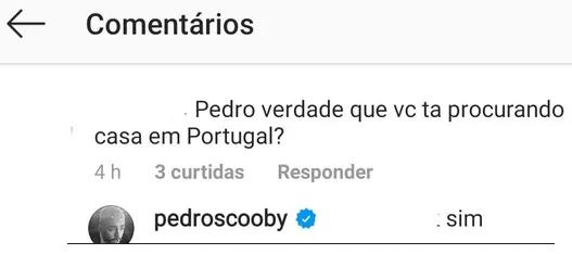 Scooby procura casa em Portugal e detona seguidor: \"Sua vida deve estar muito vazia\"