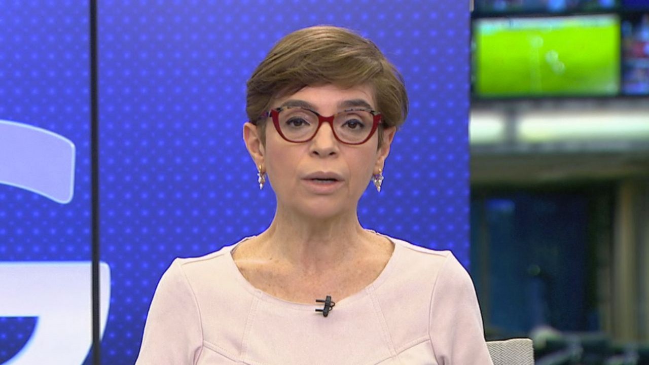 Renata Lo Prete na condução do plantão do Jornal da Globo 