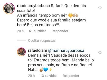 Em foto, Marina Ruy Barbosa relembra amizade com Marquezine