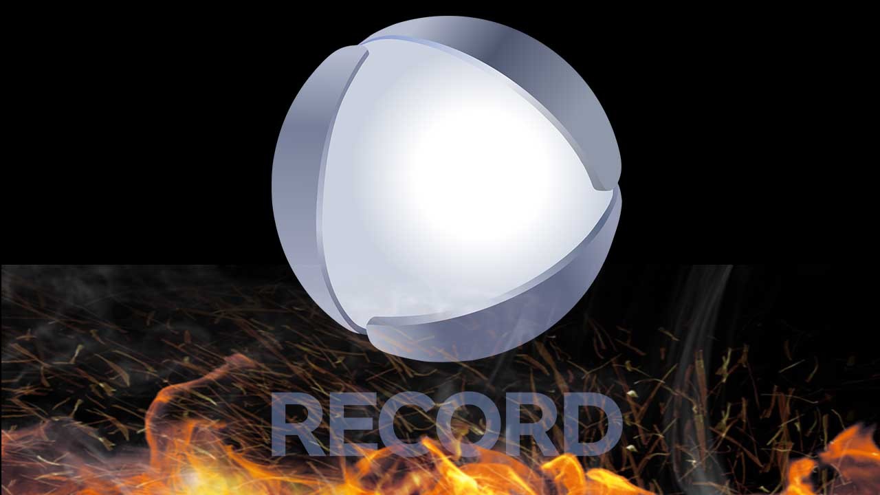 Logo da Record sob fogo